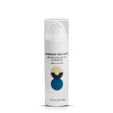 Emulsione Viso Uomo con Olio di Crusca di Riso e Vinaccioli 50 ml